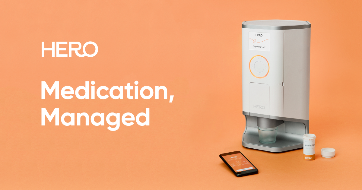 Hero Pill Dispenser, Medication Manager & Pill Organizer